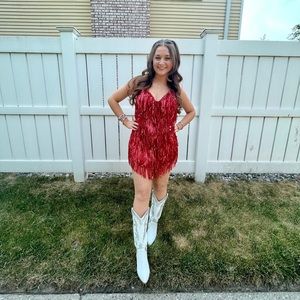 Amazing Lace shake it my way mini dress size small